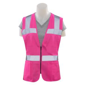 100% poliéster malla reflectante de las mujeres rosa chaleco de seguridad - Product Image 1