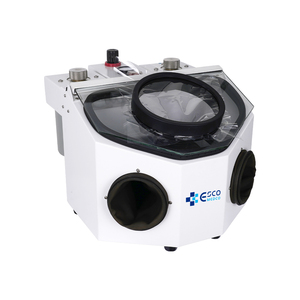 Machine de sablage <span class=keywords><strong>dentaire</strong></span> professionnelle à double stylo électrique, double réservoir, avec port de visualisation en verre et interrupteur au pied pour laboratoire <span class=keywords><strong>dentaire</strong></span> - Product Image 3