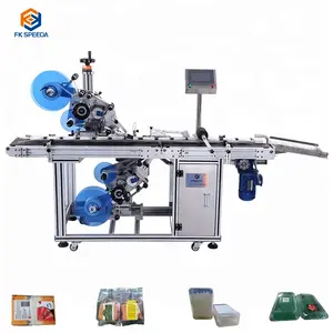 FK814 Volledige Automatische Top En Bodem Dubbelzijdig Platte Oppervlak Sticker Labeling Machine