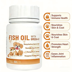 <span class=keywords><strong>Aceite</strong></span> <span class=keywords><strong>de</strong></span> Pescado Natural para Mascotas Omega 3 <span class=keywords><strong>en</strong></span> Cápsulas Blandas, Botella <span class=keywords><strong>de</strong></span> 50 Cápsulas, Rico <span class=keywords><strong>en</strong></span> EPA y DHA, Apoyo para la Salud <span class=keywords><strong>de</strong></span> la Piel y <span class=keywords><strong>el</strong></span> Pelaje para Todas las Razas - Product Image 3
