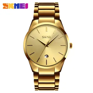 skmei wrist watches men luxury brand men quartz watch japan movement elegant business stainless steel back men watches