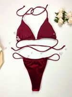 Ensemble bikini deux pièces en velours sexy réglable haut et bas de haute qualité JSN9202669, dernière collection d'usine