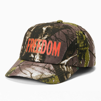 Casquette de baseball camouflage personnalisée en gros pour commande OEM, motif arbre, lettres brodées en 3D, pour la chasse, la pêche, les activités de plein air, en coton, chapeau de sport