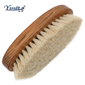 Yinste Wooden <b>Cleaning</b> <b>Brush</b> With Wool Bristles Oval Shape For Furniture Dusting And Stain Removal - Product Image 4