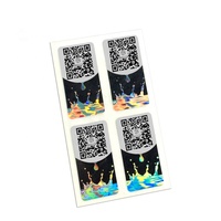Etiqueta 3D de holograma adhesivo personalizado, etiqueta antifalsa con impresión de código QR