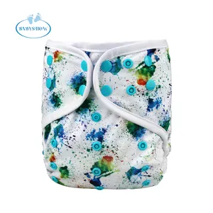 High Quality All In One Diaper Customized Ecological Snap Washable Reusable Cotton Baby Cloth Diapers With Insert