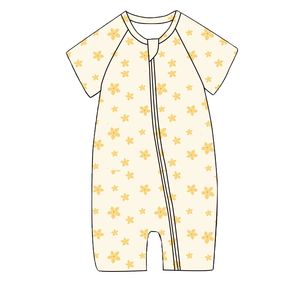 Pijamas de Algodón Tejido con Estampado Floral Personalizables en Oferta, para Niñas, Talla Grande, Manga Corta, Mono de Una Pieza - Product Image 1