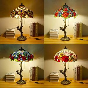 Lámpara de Escritorio LED de Estilo Europeo Retro Moderno, con Pantalla de Vidrio Tintado en Forma de Cúpula, 2700K, Ideal para Estudio, Cafetería, Habitación de Novios, Regalo, Dormitorio Cálido - Product Image 2