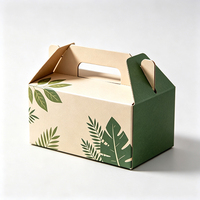 Boîte d'emballage alimentaire personnalisée en carton ondulé jetable, style léger et frais, pour poulet frit