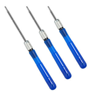 Jeu de tournevis télescopiques à poignée en plastique bleu pour la réparation de téléphones portables, avec embout magnétique et en chrome vanadium nickelé - Product Image 1