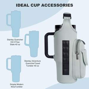 Grand sac de sport magnétique unisexe tendance avec fermeture éclair, poches pour bouteille d'eau et téléphone, 4 aimants intégrés, en polyester - Product Image 4