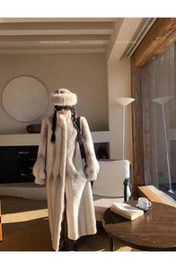 Prezzo di Fabbrica <span class=keywords><strong>Cappotto</strong></span> Caldo Invernale in <span class=keywords><strong>Visone</strong></span> Cross Pelliccia di Martora da <span class=keywords><strong>Donna</strong></span> Stile Lussuoso Fino ai Piedi Pelliccia Sintetica di <span class=keywords><strong>Visone</strong></span> Lunga - Product Image 6