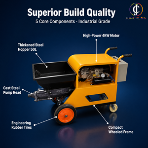 Machine <span class=keywords><strong>à</strong></span> projeter le <span class=keywords><strong>mortier</strong></span>, remplace le plâtrage manuel, <span class=keywords><strong>pompe</strong></span> automatique pour le revêtement mural en ciment pour les constructeurs, CE ISO, garantie 1 an - Product Image 2