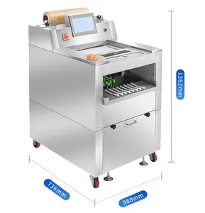 Máquina de embalagem de filme de plástico automática, máquina para embalagem fresca de carne/frango/bandeja de carne congelada