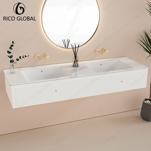 อ่างล้างหน้าทรงดอกไม้สไตล์ยุโรปคลาสสิกสมัยใหม่ ทำจากเซรามิกพอร์ซเลน สำหรับห้องน้ำ ล้างมือ หินแกรนิต ใช้ในบ้าน ผลิตในมาเลเซีย รับผลิตแบบ OEM - Product Image 5