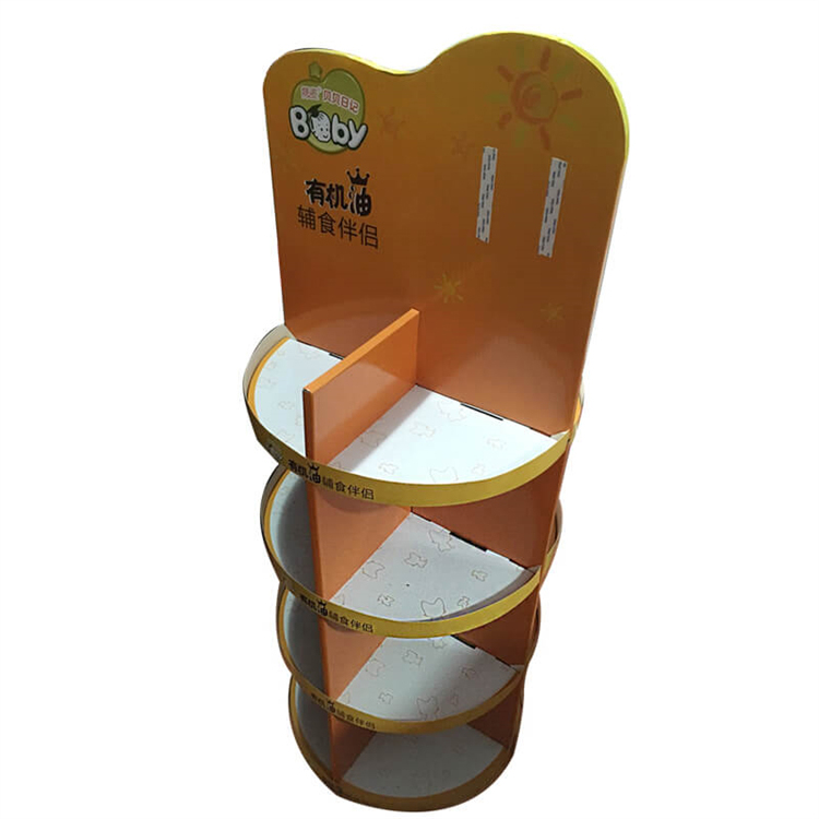 High Quality Supermarket Retail Stackable Trays Cardboard Floor Display Stand PDQ(Products Display Quickly)