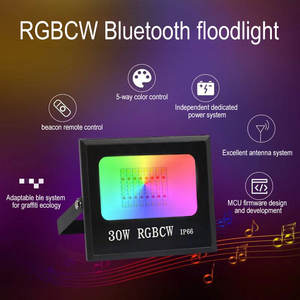 30w 50w 100w أضواء Ip66 حديقة المرحلة Wifi الذكية App Rgbcw Led الاضواء الكاشفة اليكسا جوجل تويا مصابيح بإضاءة قوية باللون الأحمر والأزرق والأخضر - Product Image 4