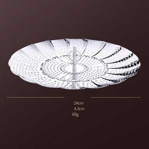 Panier <span class=keywords><strong>vapeur</strong></span> pliable en acier inoxydable pour la cuisson des aliments, outil de cuisine extensible en maille pour légumes - Product Image 3