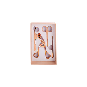 Eyebrow tweezers and tweezers 4-piece set, eyebrow trimmer, <b>makeup</b> <b>tool</b>, portable travel gift set, eyelash curler - Product Image 2