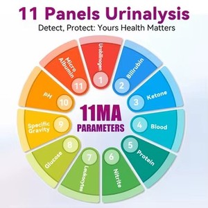 <span class=keywords><strong>Strisce</strong></span> Reattive per Urina Jilin HongYi URS-11MA 11-in-1, Rilevazione di Microalbumina, <span class=keywords><strong>Diabete</strong></span> e Infezioni Urinarie, 100 <span class=keywords><strong>Strisce</strong></span> per Confezione, Certificato CE - Product Image 6
