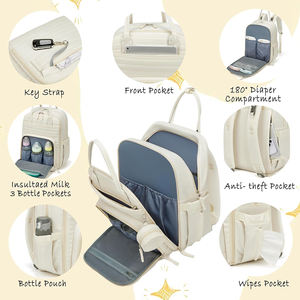 Hot Best Multifonctionnel Bébé Couche <span class=keywords><strong>Sac</strong></span> À <span class=keywords><strong>Dos</strong></span> Avec Change Pad Grand <span class=keywords><strong>Sac</strong></span> À <span class=keywords><strong>Dos</strong></span> pour Sacs À Couches - Product Image 6