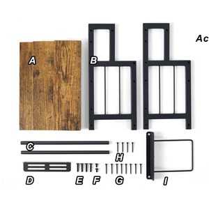 Wooden Spice Rack Iron Wood Combination <b>Desktop</b> <b>Shelf</b> Multi Layer Organizer With Wooden Lid Size L - Product Image 4