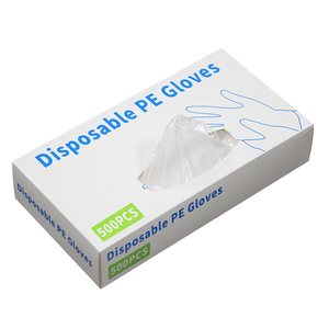 Boîte à <span class=keywords><strong>gants</strong></span> jetable dessine 500 pièces de <span class=keywords><strong>gants</strong></span> en polyéthylène en plastique pour le nettoyage de la cuisine - Product Image 5