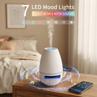 Diffuseur d'arômes ultrasonique portable Dituo, en plastique, pour table, avec humidificateur, haut-parleur intégré, capacité de 120 ml, fonction de minuterie