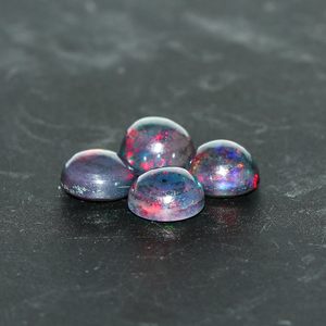 YASHEE Ópalo Negro Natural 7x7 mm Redondo Multifuego, Gema para Joyería, Piedras Sueltas - Product Image 2