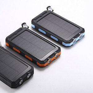 Impermeable de energía solar 8000mah Banco encendedor cargador portátil con doble LED antorchas y brújula - Product Image 2