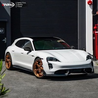 168 Ruedas de Aleación de Aluminio Forjado Bronce Cepillado Ligeras Personalizadas 5x112 5x130 para Lamborghini Panamera Taycan de 19-22 Pulgadas