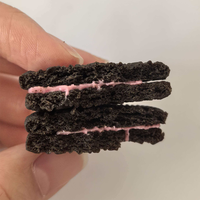 Biscuits sandwichs croustillants au chocolat saveur fraise fourrés à la crème, vente en gros OEM/ODM, pack en vrac, biscuit exotique asiatique