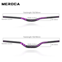 Manubrio de Bicicleta de Montaña ODI de Aleación de Aluminio Resistente con Forma de Golondrina 31.8x780/720mm, Elevación Rápida, MTB Cross-Country