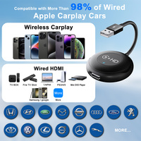 Adaptateur TV Carplay sans fil Adaptateur HDMI pour miroir de voiture Dongle CarPlay Convertisseur filaire à sans fil Support Google TV BOX