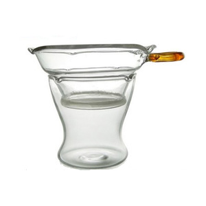 Colador de té de vidrio resistente al calor con mango verde para juego de té Kung Fu 0352 - Product Image 4