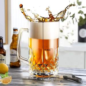 Vaso de <span class=keywords><strong>cerveza</strong></span> de diferentes formas Artículos de Venta caliente <span class=keywords><strong>Precio</strong></span> barato Vantage Glass Beer Mug 12-16Oz Rock Beer Cups con asa para Party Bar - Product Image 3