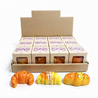 Jouet Squishy en forme de Croissant, en Silicone Souple TPR, Anti-stress, Jouet Sensoriel de Bureau, Simulation Alimentaire