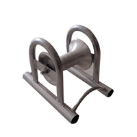 Rouleau de traction de câble de sol à trois angles, avec roues en alliage d'aluminium, cm de long