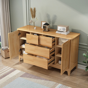 Nordic Style <b>Storage</b> <b>Cabinet</b> Chest Of Drawers Solid Wood Bedroom Living Room Large Capacity Drawer Dresser - Product Image 2
