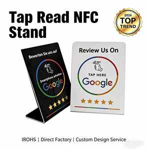 แท่นวางอะคริลิคกันน้ำ ดีไซน์หรูหรา รองรับ NFC 13.56MHz แบบตั้งโต๊ะ  ตั้งโปรแกรมได้ รองรับ NTAG213 216 แตะเพียงครั้งเดียวเพื่อสั่งซื้อ  ฝากความคิดเห็น - Product Image 1