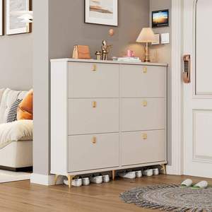 Mueble Zapatero Convertible <span class=keywords><strong>de</strong></span> Madera <span class=keywords><strong>de</strong></span> Diseño Moderno y Lujoso para <span class=keywords><strong>Zapateros</strong></span>, Sala <span class=keywords><strong>de</strong></span> Estar, Taller, Sótano, Gimnasio - Product Image 3