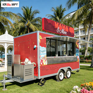 Remolque de Comida Móvil con Barra de Remolque, Totalmente Equipado, Certificado CE, para Dulces y Papas Fritas - Product Image 1