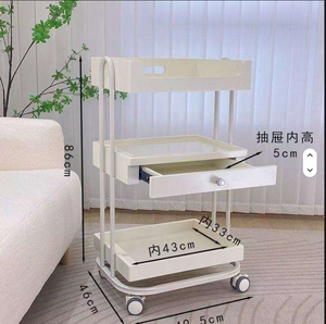 Carrito de Belleza Móvil Multifuncional, Mueble de Salón con Práctico Estante - Product Image 1