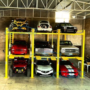 Tùy Chỉnh Điều Khiển Điện Bốn Cột Ba Lớp Xe Bãi Đậu Xe Nâng Thủy Lực Dọc Tự Động Stacker Nâng Lên Hệ Thống Đỗ Xe - Product Image 2