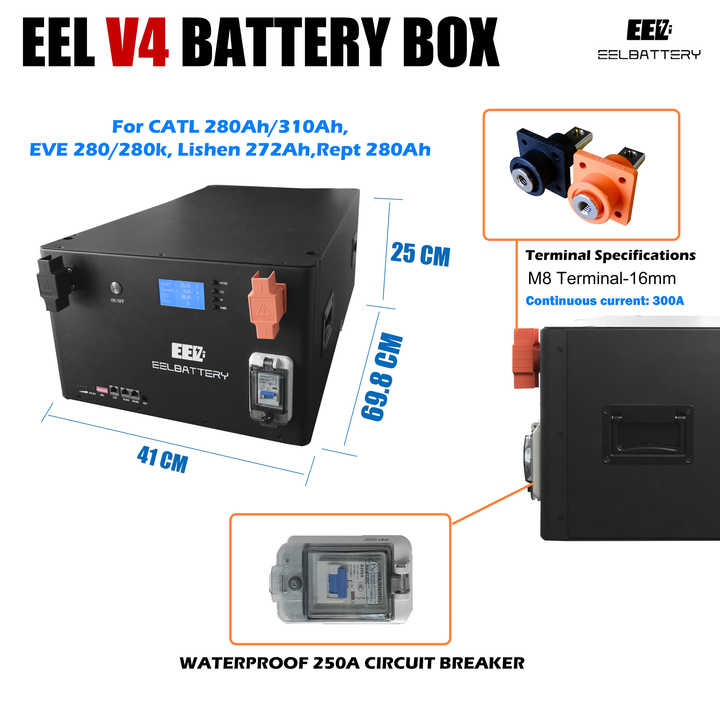 EEL V3 V4 48V Diy Lifepo4 Battery Box Kit 16S Lifepo4 100ah 280ah 340ah ...