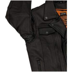 Chaqueta de Motociclista de Cuero Negra para Hombre LKM1760 2025, Transpirable, Impermeable, con Múltiples Bolsillos Utilitarios, para Motocross, Milwaukee - Product Image 2