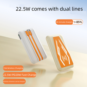 Porpiu 2025 New 15 Wát không dây cho Magnetic 10000mAh ngân hàng điện dual-dây Cáp pd20w nhanh chóng sạc cho điện thoại di động - Product Image 4