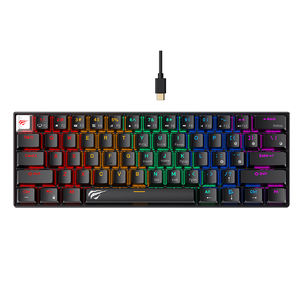<span class=keywords><strong>Teclado</strong></span> Mecánico para Juegos <span class=keywords><strong>Havit</strong></span> KB903L de 61 Teclas con Retroiluminación LED de Arcoíris, <span class=keywords><strong>Teclado</strong></span> para Juegos con Cable USB Iluminado para PC - Product Image 3