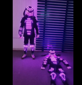 Couleur changeante Rave scène rougeoyante danse Performance porter LED Robot Costume LED clignotant prédateur éclairé Costume de fête - Product Image 1