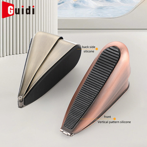 Butée <span class=keywords><strong>de</strong></span> <span class=keywords><strong>porte</strong></span> <span class=keywords><strong>coulissante</strong></span> silencieuse en alliage <span class=keywords><strong>de</strong></span> zinc, double face, antidérapante, texturée, en caoutchouc épaissi, réglable en hauteur - Product Image 3